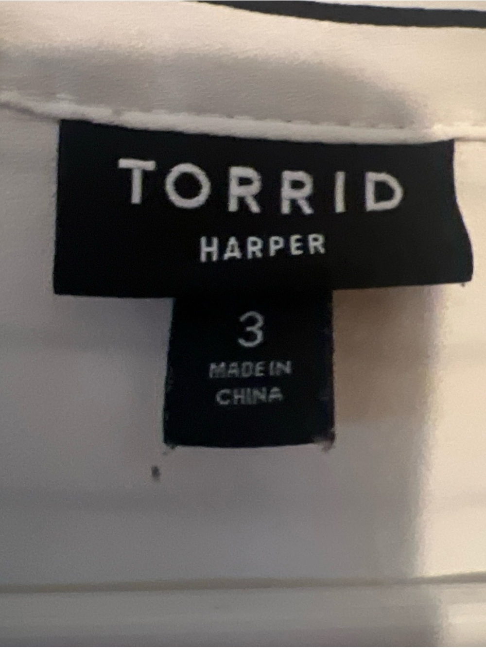 Torrid Harper Blouse Women's Size 3 Striped Print 3/4 Roll Tab Sleeve. - Picture 5 of 8